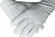 Masonic Regalia 100% Cotton White Gloves *BRAND NEW TOP QUALITY*
