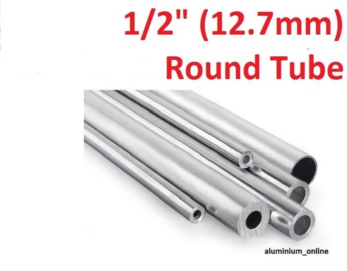 Aluminium round tube - round, 1/2