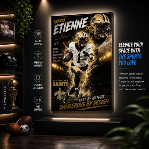 Travis etienne saints fan - etienne,
