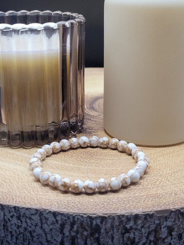 White gold howlite - white,