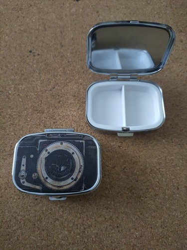 Vintage camera pill box case - pill,