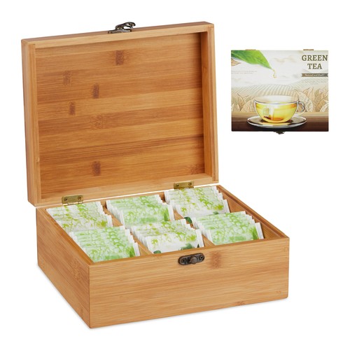 Bamboo tea box natural - box,,