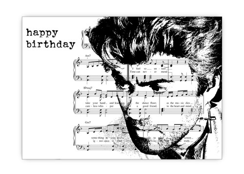 George michael birthday card - george,