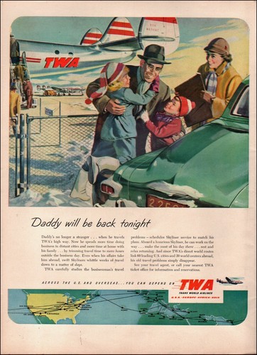 1951 vintage twa trans - ad,