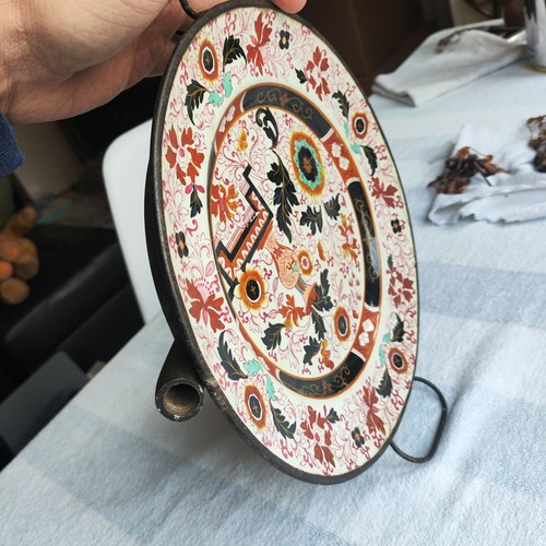 Vintage enamel metal serving - vintage,