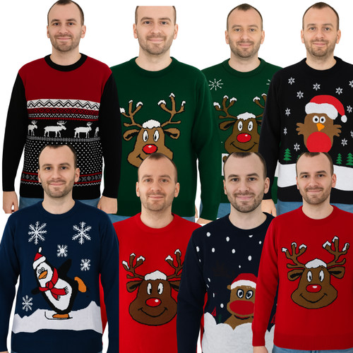 Men christmas jumper - jumper, neck