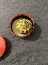 vintage pill Trinket Porcelain box Delprado Collection Amazing Colours