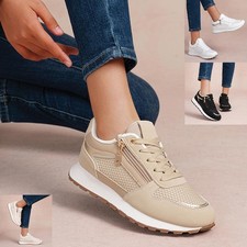 Ladies lace comfy trainers - ladies, up