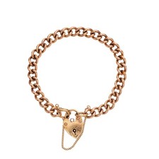 Solid gold curb link - solid, 9k