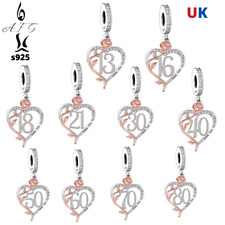 S925 Birthday Number Love