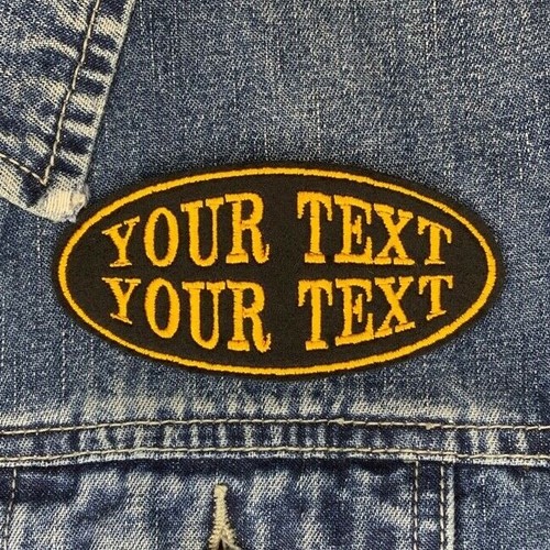 Oval custom personalised biker - oval,