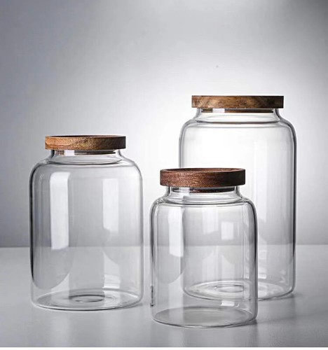 Large round glass - glass, jar