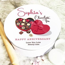 Round Red Heart Chocolate Box