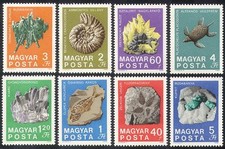 Hungary 1969 Minerals/Fossils/Geology/Rocks/Crystals/Turtle/Quartz 8v set n39948