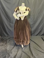 Brown velvet costume dress