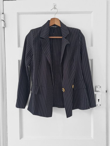 Boohoo black pinstripe blazer - boohoo,