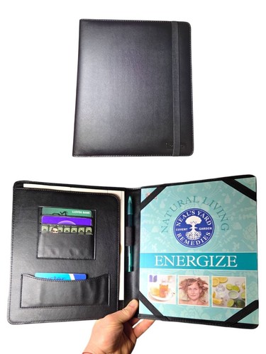 Genuine black leather document - genuine,