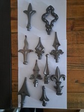 Steel railheads finials gates - steel,