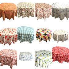 Discounted branded luxurious 70-inch (178 cm) round branded tablecloth
