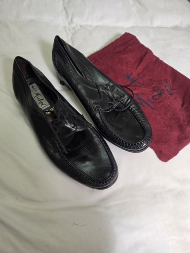 Vintage black leather michel - black,