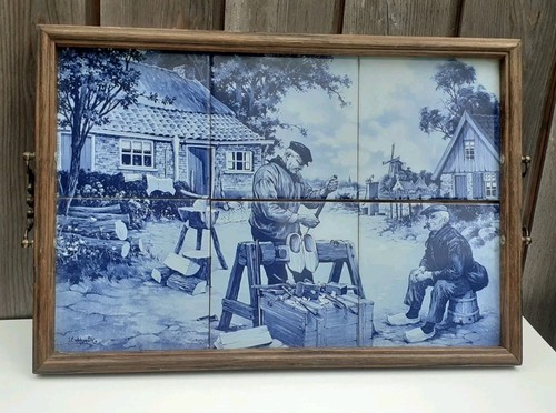Vintage delftware tiled - vintage,