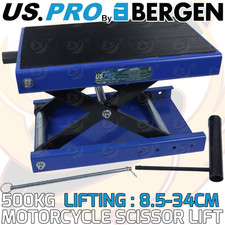 500KG Motorbike Motorcycle Table Bench Workshop Scissor Lift Jack Stand Paddock