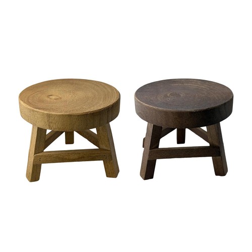 Wood plant stool small - wood,
