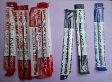 PAPER MATE FLEX GRIP BALL PEN REFILLS. 6 RED, 2 BLACK, 1 BLUE.