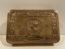 WW1 Princess Mary Brass Christmas Gift Tin Box-Empty-AF-Split,Dings-Militaria.