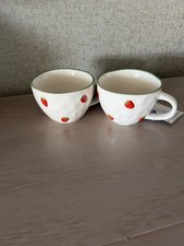 Embossed Strawberry Mugs Cups