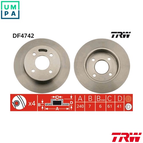 Brake disc df4742 for - disc,