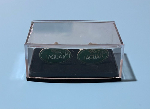 Pair jaguar green cufflinks - jaguar,