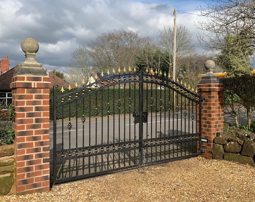 Wrought iron driveway - iron, gates