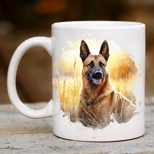 Pet dog mug watercolour - pet,