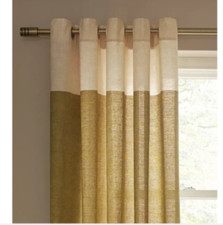 Save 50% Habitat Plain Header Unlined Eyelet Curtains - Natural - 117cm x 137cm