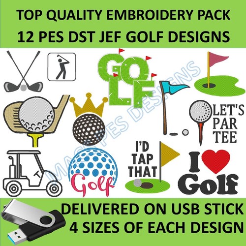 Golf pes jef dst - jef, embroidery