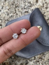 1ct + 1ct Moissanite Stud