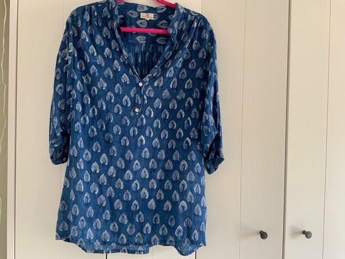 Anokhi blouse paisley - blouse, blue