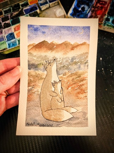 Sparkly gold fox mother - gold, &