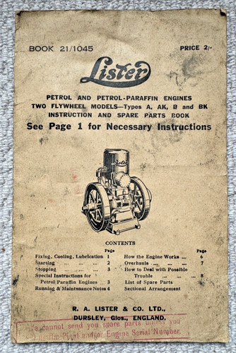 Vintage lister petrol paraffin - vintage,