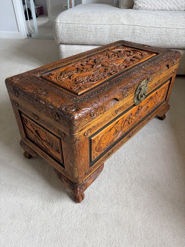 Vintage chinese carved wooden - chinese,