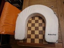 White Baltic Horseshoe Lifebuoy Buoy Firm Core covered with Durable Coated Nylon