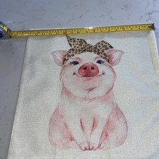 Cushion Cover Cartoon Pig With