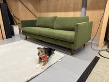 Swoon Tivoli 3 Seater Sofa In Fern Green Easy Velvet RRP £1609