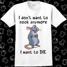 I Don't Want To Cook Anymore I Want To Die Mice Mouse Guinea Pig T Shirt 745