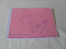 TONY BLACKBURN AUTOGRAPH -  Signed autograph book page RADIO DJ & PRESENTER