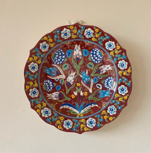 Turkye ceramic wall plate red - ceramic,