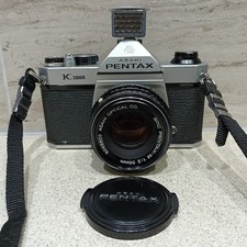 Pentax K1000 35mm Film Camera K Mount Silver & Black / Pentax M 50mm F2 Lens