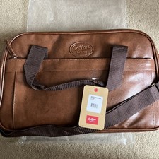 Men’s Cotton Traders Hold-all Overnight Gym Weekender & Toiletry Bag  brown new’