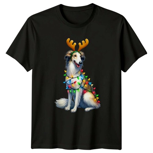 Borzoi dog christmas lights - borzoi,